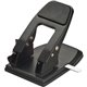 Officemate Heavy-Duty 2-Hole Punch - 2 Punch Head(s) - 50 Sheet of 20lb Paper - 1/4" Punch Size - Steel - Black