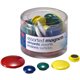 Officemate Round Handy Magnets, 30/Tub - 30 x Magnet Shape - Red, Yellow, White, Blue, Green - Magnet - 30 / Pack