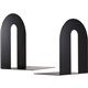 Officemate Heavy-Duty Bookends - 10" Height, Desktop - Non-skid Base, Chip Resistant, Non-slip, Scratch Resistant - Enamel - Bla