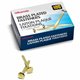 Officemate Roundhead Fasteners - 2" Shank - 0.50" Head - 100 / Box - Brass