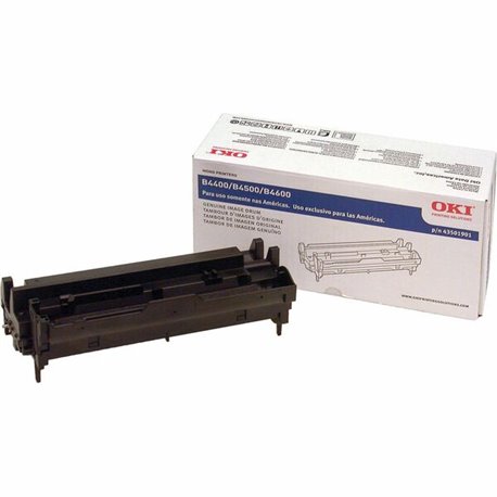 Oki 43501901 Image Drum - Laser Print Technology - 25000 - 1 Each - Black