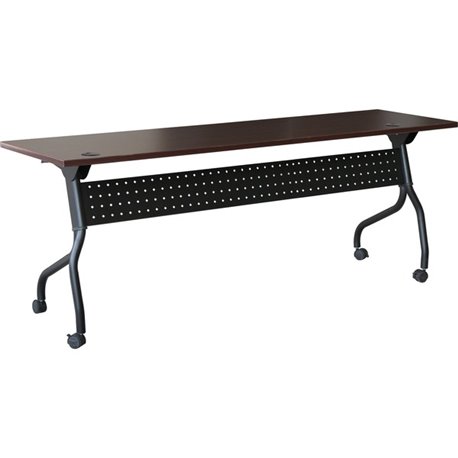 Lorell Flip Top Training Table - Rectangle Top - Four Leg Base - 4 Legs x 72" Table Top Width x 23.60" Table Top Depth - 29.50" 