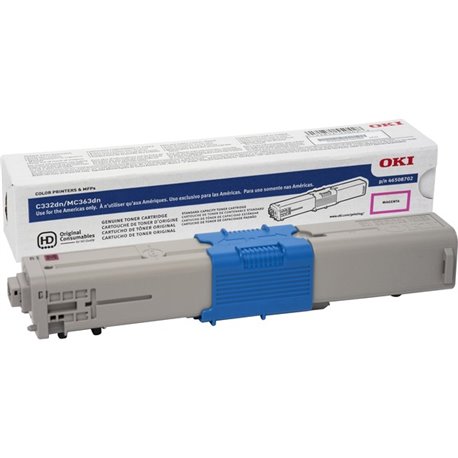 Oki Original LED Toner Cartridge - Magenta - 1 Each - 3000 Pages