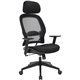 Office Star Professional Air Grid Chair with Adjustable Headrest - Mesh Seat - 5-star Base - Black - 1 Each