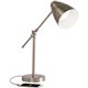 OttLite Desk Lamp - LED Bulb - Adjustable Brightness, Touch Sensitive Control Panel, USB Charging - Brushed Nickel - Desk Mounta