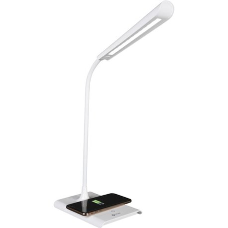 OttLite Power Up LED Desk Lamp with Wireless Charging - 21" Height - 5.1" Width - LED Bulb - Qi Wireless Charging, Touch-activat