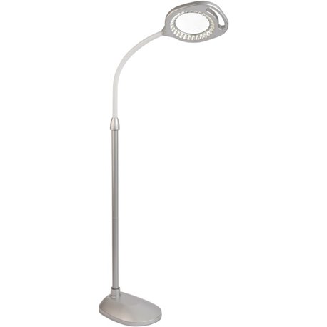 OttLite LED Magnifier Floor & Table Light - 54.8" Height - LED Bulb - Glare-free Light, Flexible Neck, Handle, Adjustable Height