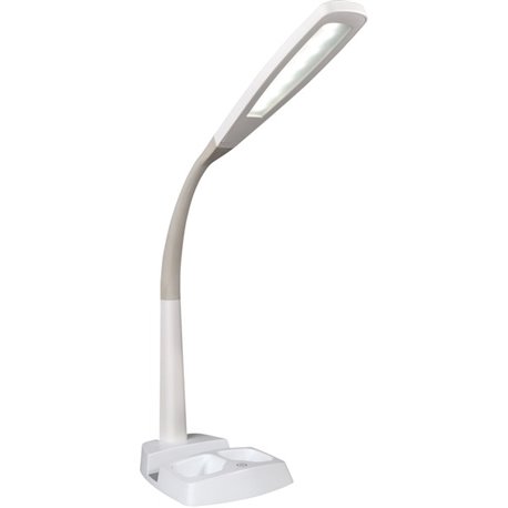 OttLite LED Desk Lamp with Charging Station - 26.5" Height - 7.5" Width - LED Bulb - USB Charging, Flexible Arm, Adjustable Heig