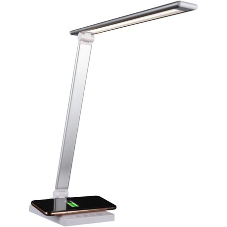 OttLite Entice LED Desk Lamp - 22" Height - LED Bulb - Matte - Qi Wireless Charging, Adjustable Brightness, Adjustable Height, U