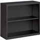 Lorell Fortress Series Bookcase - 34.5" x 12.6"30" - 2 Shelve(s) - Material: Steel - Finish: Charcoal, Powder Coated - Adjustabl