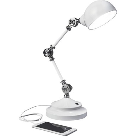 OttLite Wellness Series Revive LED Desk Lamp - 15.5" Height - 6" Width - LED Bulb - USB Charging, Adjustable Brightness, Touch-a