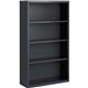 Lorell Fortress Series Bookcase - 34.5" x 13"60" - 4 Shelve(s) - Material: Steel - Finish: Charcoal, Powder Coated - Adjustable 