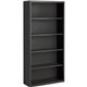 Lorell Fortress Series Bookcase - 34.5" x 13"72" - 5 Shelve(s) - Material: Steel - Finish: Charcoal, Powder Coated - Adjustable 