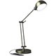 OttLite Wellness Series Refine LED Desk Lamp - 24" Height - 7" Width - LED Bulb - Antique Brass - USB Charging, Adjustable Brigh