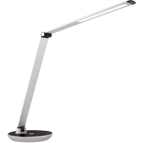 OttLite Desk Lamp - 26" Height - LED Bulb - Adjustable Brightness, USB Charging, Qi Wireless Charging, Adjustable Height, Dimmab