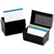 Oxford Plastic Index Card Boxes with Lids - External Dimensions: 8" Width x 5" Height - 400 x Card - Flip Top Closure - Plastic 