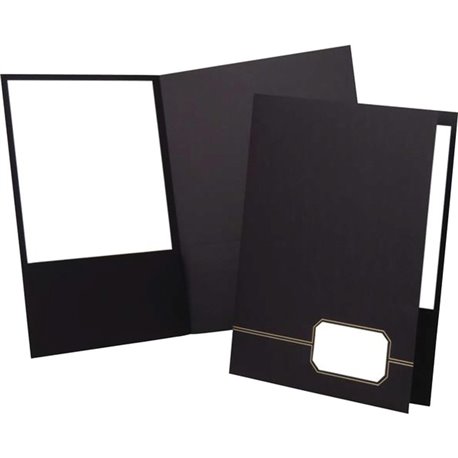 Oxford Executive Letter Recycled Pocket Folder - 1/2" Folder Capacity - 8 1/2" x 11" - 80 Sheet Capacity - 2 Front Pocket(s) - L