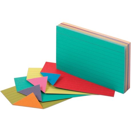 Oxford Extreme Index Cards - 3" Width x 5" Length - Acid-free, Ruled - 100 / Pack