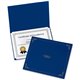 Oxford Letter Certificate Holder - 8 1/2" x 11" - Linen - Dark Blue - 5 / Pack