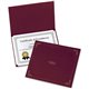 Oxford Letter Certificate Holder - 8 1/2" x 11" - Linen - Burgundy - 5 / Pack