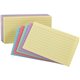 Oxford Ruled Color Index Cards - 4" x 6" - 100 / Pack - Sustainable Forestry Initiative (SFI) - Acid-free - Cherry, Blue, Green,