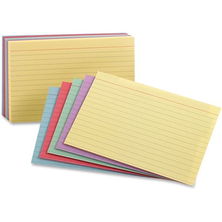 Oxford Color Index Cards - 3" x 5" - 100 lb Basis Weight - 100 / Pack - Sustainable Forestry Initiative (SFI) - Acid-free - Gree