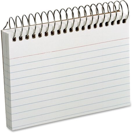 Oxford Spiral Bound Ruled Index Cards - 50 Sheets - Front Ruling Surface - Index Card - 5" x 3" - White Paper - Perforated - 1 E