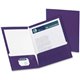 Oxford Letter Pocket Folder - 8 1/2" x 11" - 150 Sheet Capacity - 2 Pocket(s) - Purple - 25 / Box