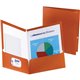 Oxford Letter Pocket Folder - 8 1/2" x 11" - 150 Sheet Capacity - 2 Pocket(s) - Paper - Copper - 25 / Box