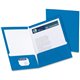 Oxford Letter Pocket Folder - 8 1/2" x 11" - 2 Pocket(s) - Blue - 25 / Box