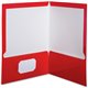 Oxford Letter Pocket Folder - 8 1/2" x 11" - 100 Sheet Capacity - 2 Pocket(s) - Red - 25 / Box