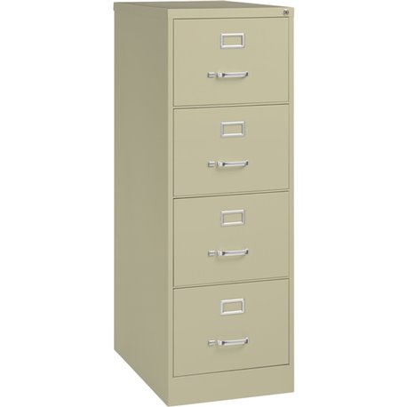 Lorell Fortress Series 26-1/2" Commercial-Grade Vertical File Cabinet - 18" x 26.5" x 52" - 4 x Drawer(s) for File - Legal - Ver