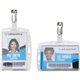 Advantus Plastic ID Card Holders - Horizontal/Vertical - Plastic - 25 / Pack - Clear - Rotating Clip