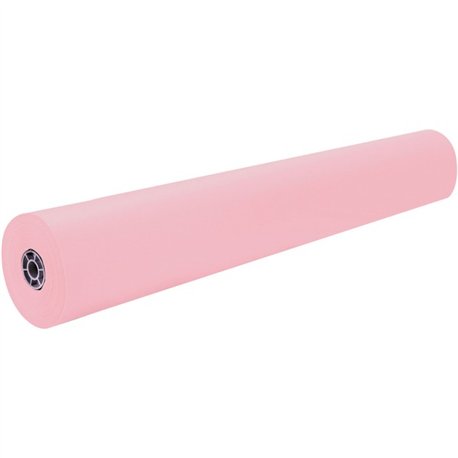Rainbow Kraft Colored Kraft Duo-Finish Kraft Paper - ClassRoom Project - 36"Width x 1000 ftLength - 1 / Roll - Pink - Kraft