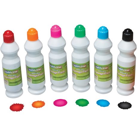 Creativity Street Sponge Paint Set - 2.20 oz - 6 / Set - Assorted