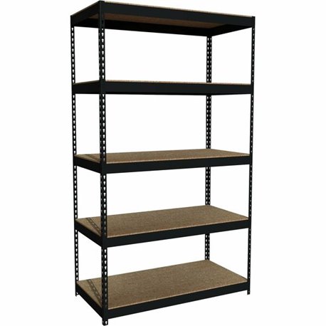 Lorell Fortress Riveted Shelving - 5 Compartment(s) - 5 Shelf(ves) - 84" Height x 48" Width x 24" Depth - Heavy Duty, Rust Resis