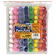Creativity Street Peel-n-Stick Pom Pons - Project - 11.75"Height x 1.50"Width x 9.25"Length - 240 / Pack - White, Pink, Purple, 
