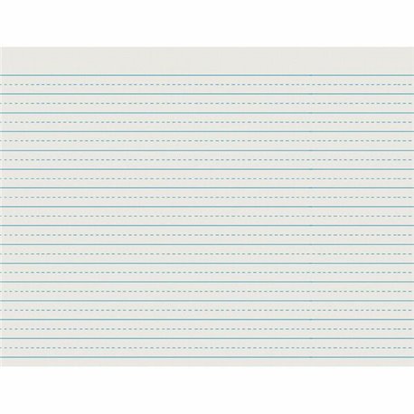 Pacon 2623 Alternate Dotted Newsprint Practice Paper - 500 Sheets - 0.50" Ruled - 30 lb Basis Weight - Letter - 11" x 8 1/2" - W