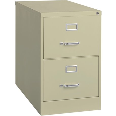 Lorell Fortress Series 26-1/2" Commercial-Grade Vertical File Cabinet - 18" x 26.5" x 28.4" - 2 x Drawer(s) for File - Legal - V