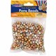 Pacon Pony Beads - Skill Learning: Arts & Crafts, Creativity - Assorted, Gold, Copper, Silver