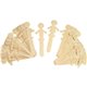 Creativity Street People Shaped Wood Craft Sticks - 2"Height x 5.38"Length - 1 / Pack - Natural - Wood