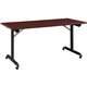Lorell Mobile Folding Training Table - Rectangle Top - Powder Coated Base - 200 lb Capacity x 63" Table Top Width - 29.50" Heigh