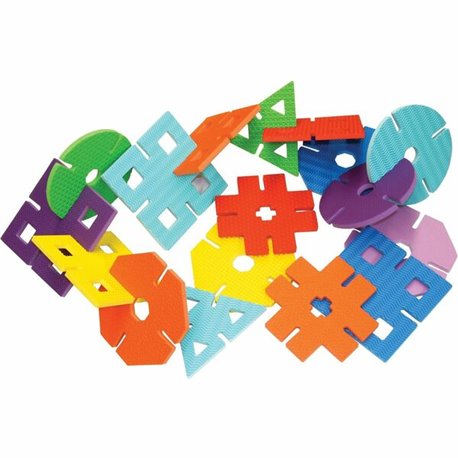 Creativity Street Wonderfoam Giant Design Shapes - Learning Theme/Subject - 40 x Shape Shape - 4" Height x 7" Width - Assorted -