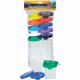 Pacon Creativity Street No-Spill Round Paint Cups With Colored Lids - 10 / Set - Assorted