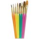 Creativity Street Assorted Paint Brush Set - 8 Brush(es) Translucent Handle