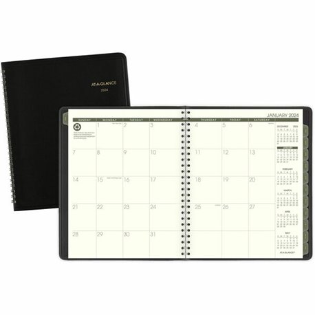 At-A-Glance 24-HourAppointment Book Planner - Julian Dates - Daily - 1 Year - January 2024 - December 2024 - 12:00 AM to 11:00 P