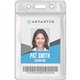 Advantus Vinyl ID Badge Holders - Support 2.50" x 3.50" Media - Vertical - Vinyl - 50 / Pack - Clear - Durable