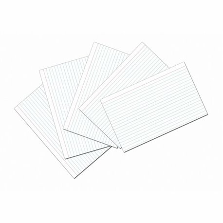 Pacon Ruled Index Cards - Front Ruling Surface - Ruled - 0.25" Ruled - Index Card - 5" x 8" - White Paper - Sturdy - 100 / Pack