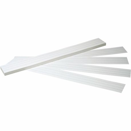 Pacon Sentence Strips - 3"H x 24"W - Dual-Sided - 1.5" Rule/Single Line Rule - 100 Strips/Pack - White