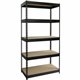 Lorell Fortress Riveted Shelving - 5 Compartment(s) - 5 Shelf(ves) - 72" Height x 36" Width x 18" Depth - Heavy Duty, Rust Resis